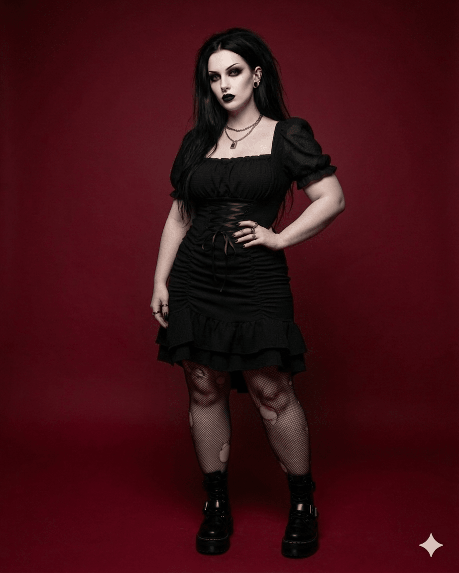Midnight Corset Dress - Theblackfeline
