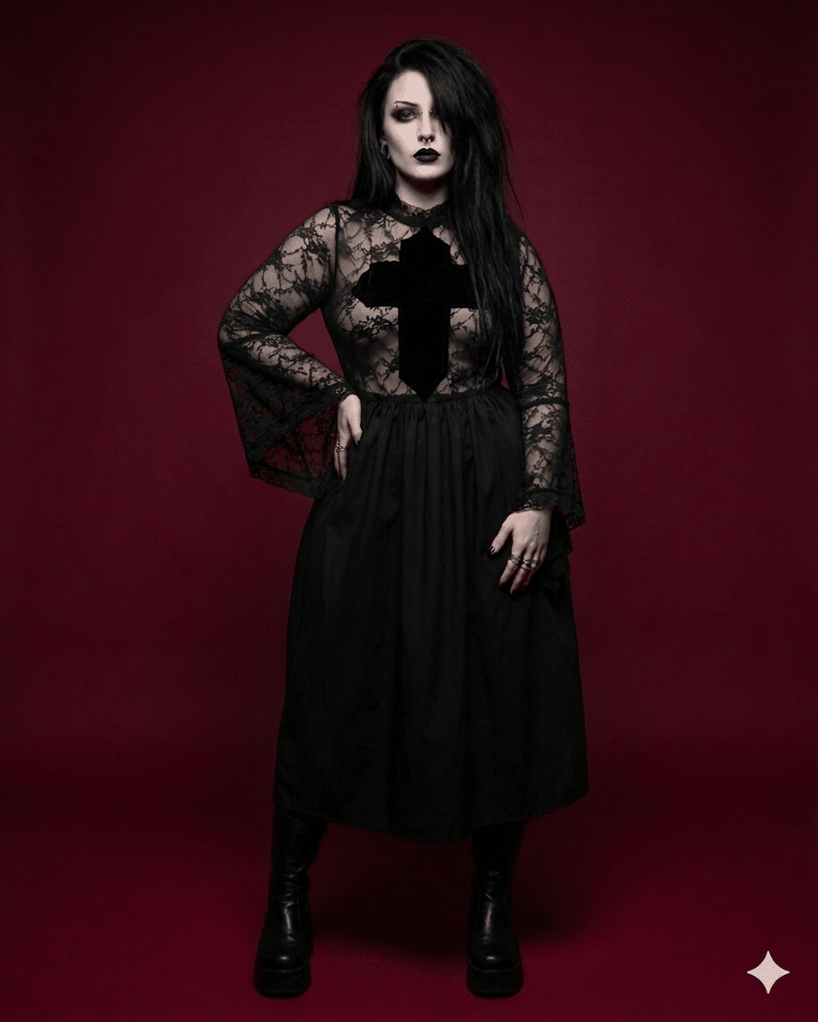 Sacred Shadow Lace Dress - Theblackfeline