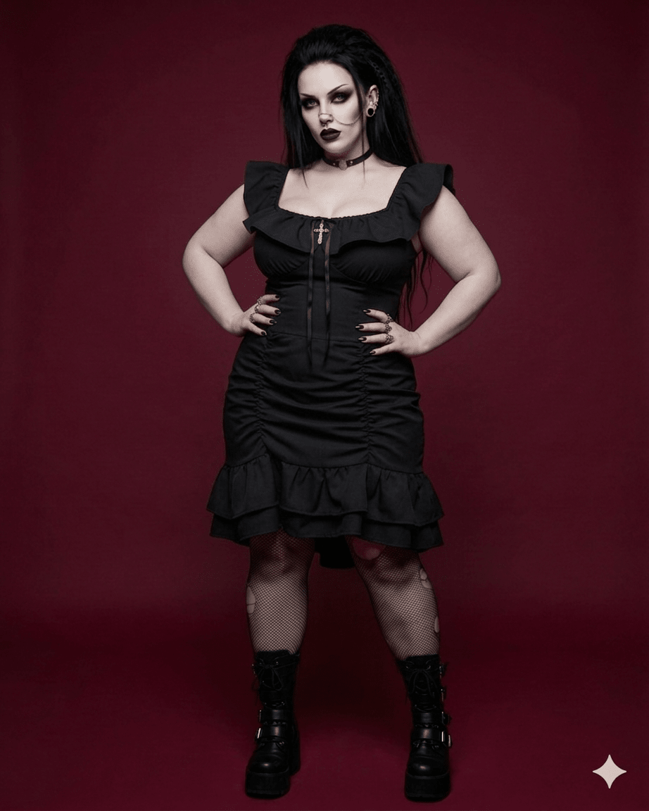 Soft Noir Dress - Theblackfeline