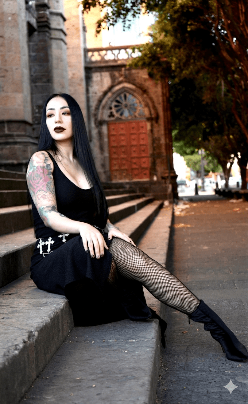 Shadow Slit Dress - Theblackfeline