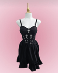 Sinner Cross Corset Dress - Theblackfeline