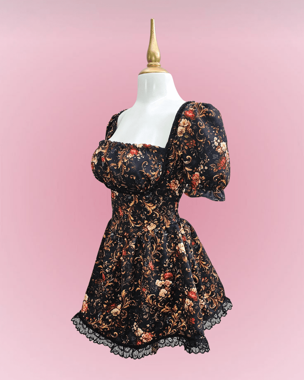 Dark Garden Corset Dress - Theblackfeline