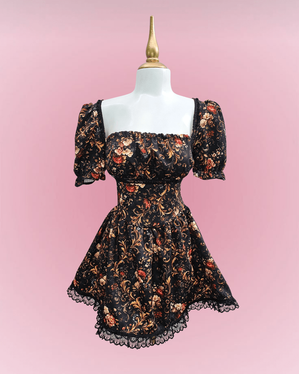 Dark Garden Corset Dress - Theblackfeline