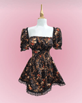 Dark Garden Corset Dress - Theblackfeline