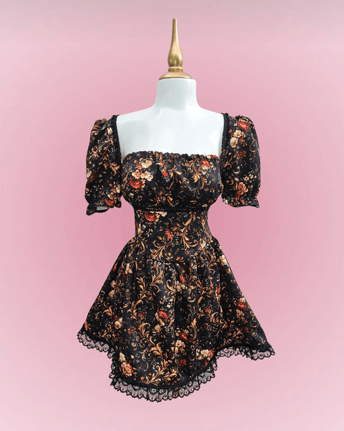Dark Garden Corset Dress - Theblackfeline