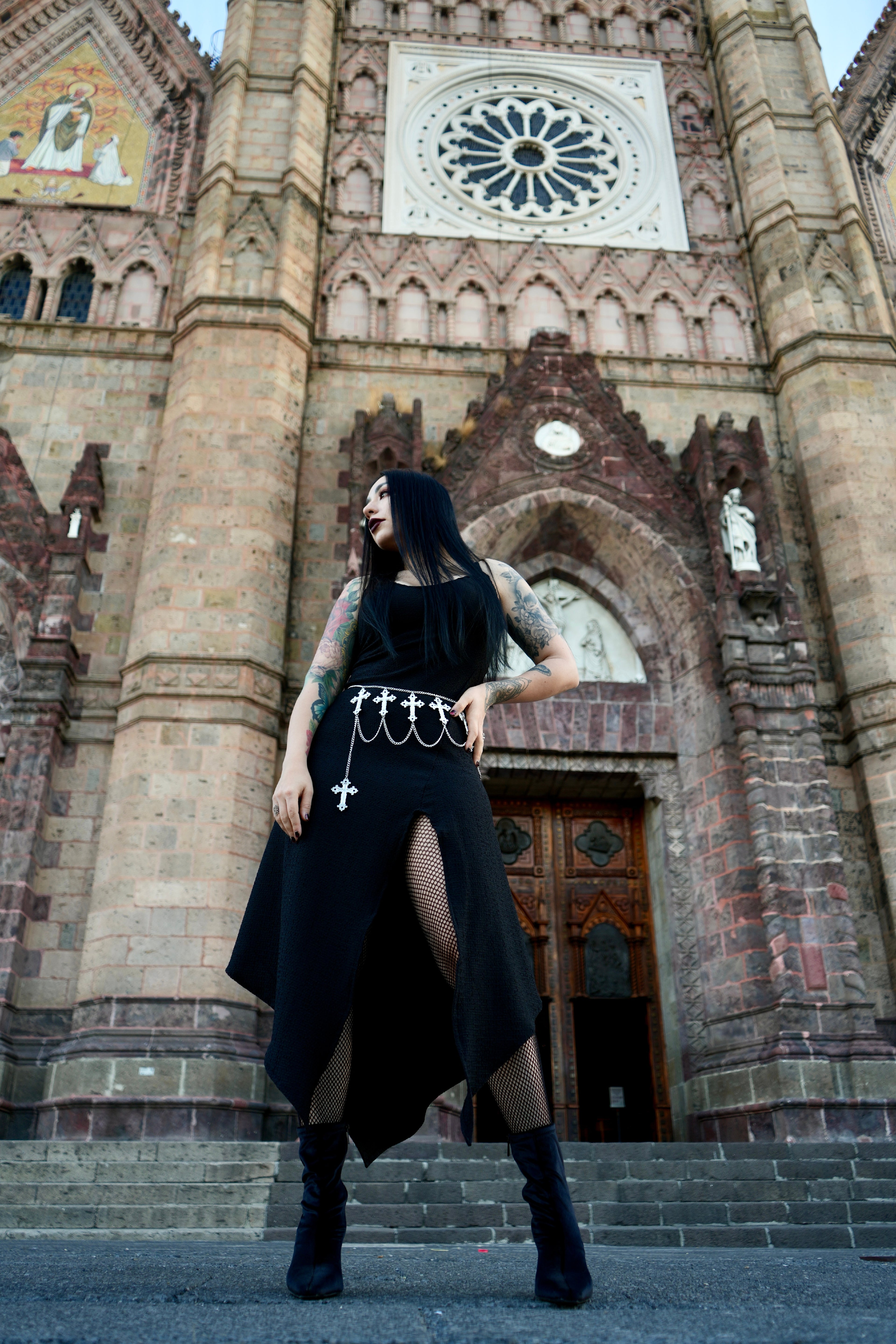 Shadow Slit Dress - Theblackfeline