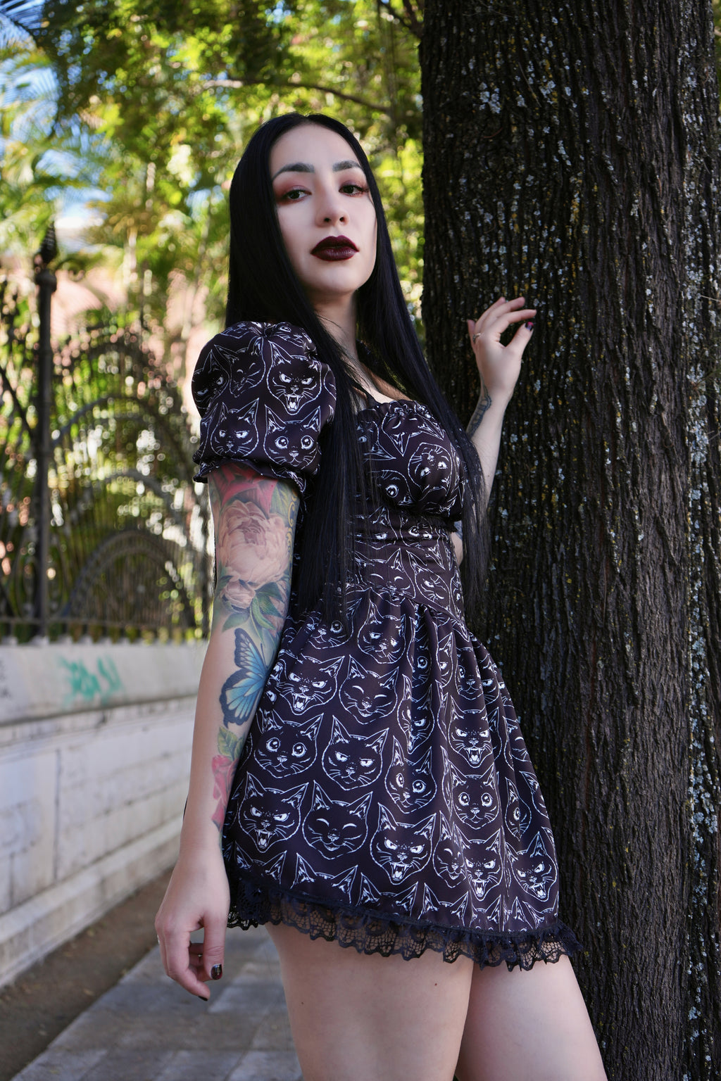 Moon Cat Corset Dress - Theblackfeline