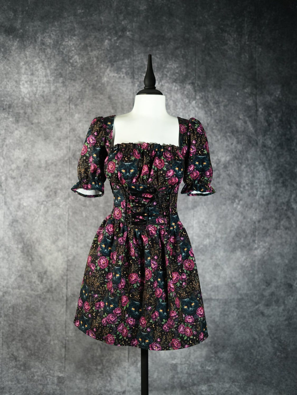 Midnight Rose Corset Dress - Theblackfeline